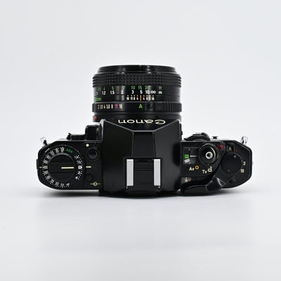 Canon A1 Black + FD 50mm F2 Lens