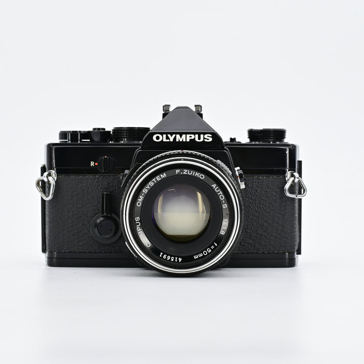 Olympus OM1 Black + Auto-S 50/1.8 Lens + Auto-Zoom 75-150mm F4 Lens