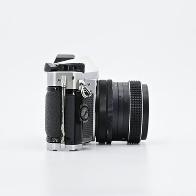 Canon AE-1P + Focal MC Auto 28/2.8 Lens + FD 50mm F1.4 Lens