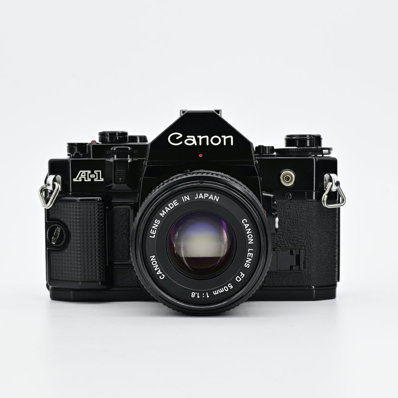 Canon A1 Black + FD 50mm F1.8 Lens [Read Description]