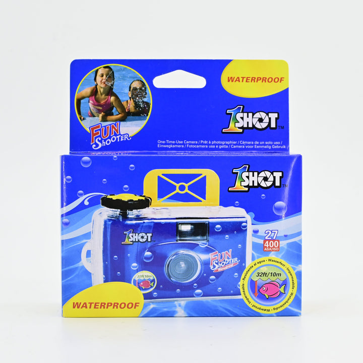 1Shot Fun Shooter Single Use Waterproof Camera 27Exp,ISO400