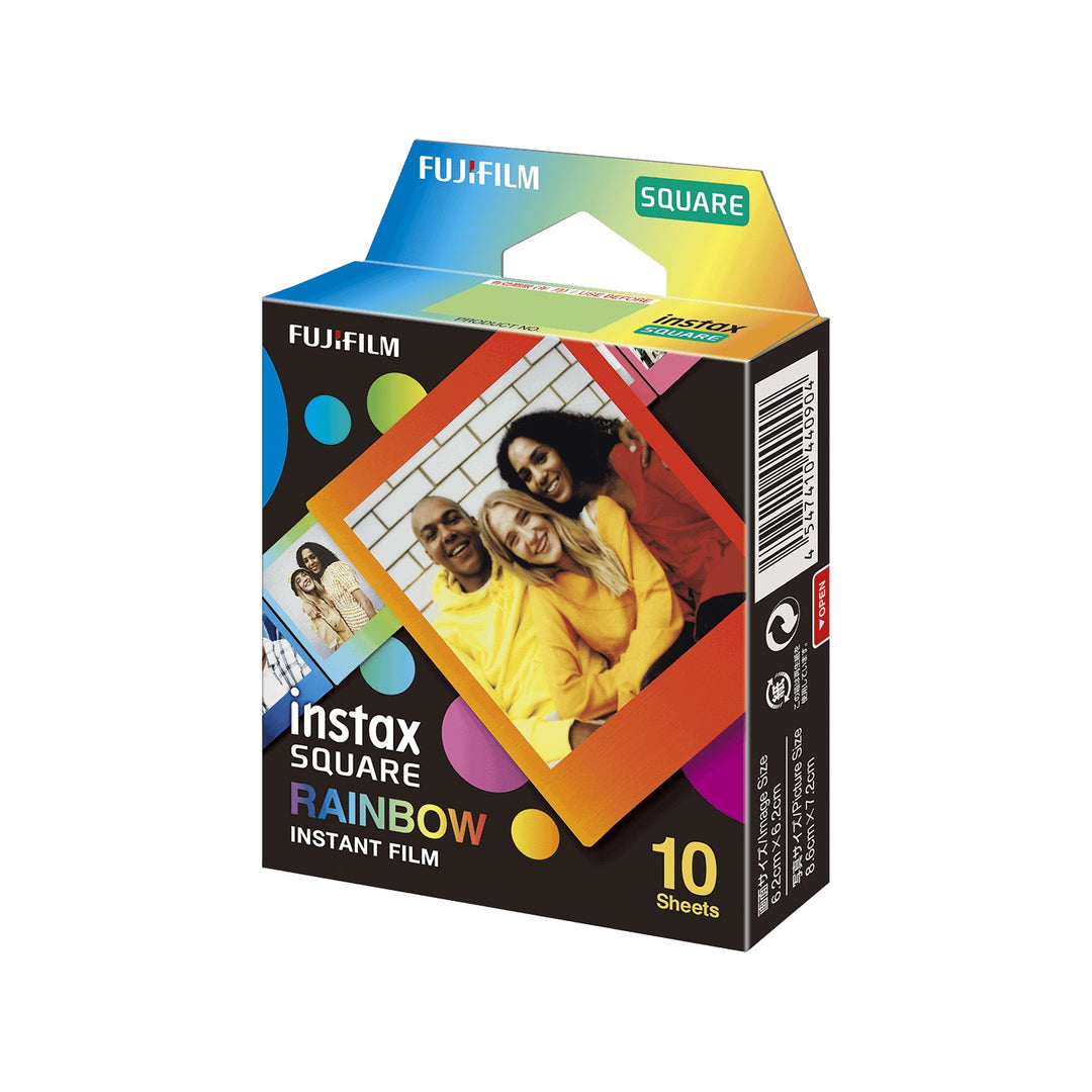 Fujifilm INSTAX SQUARE Instant Film (10 Exposures, Rainbow Frame)