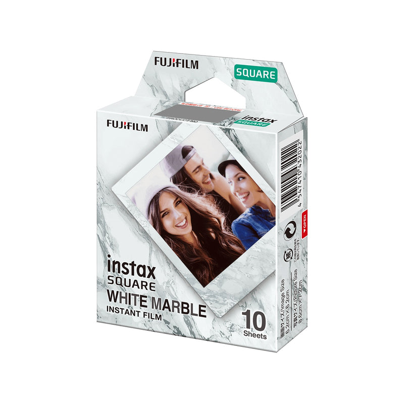 Fujifilm INSTAX SQUARE Instant Film (10 Exposures, White Marble Frame)