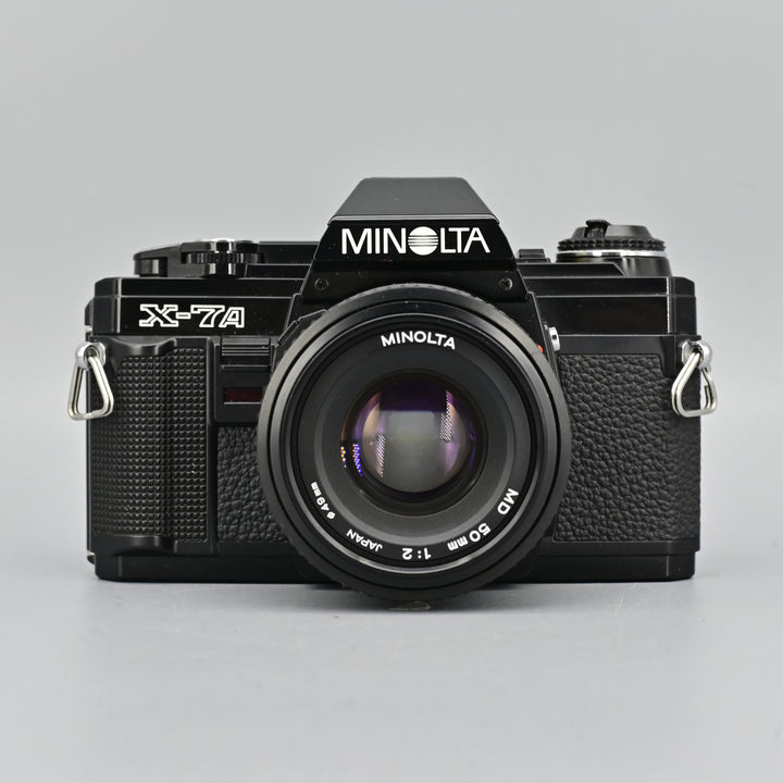 Minolta X7A Black + MD 50mm F2 Lens