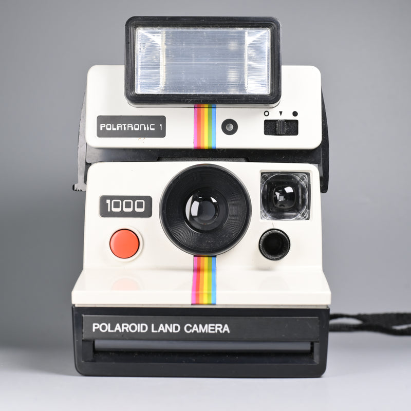 Polaroid Rainbow 1000 Instant Camera with Polatronic 1 Flash