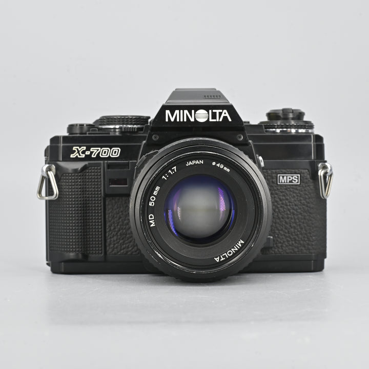 Minolta X700  + MD 50mm F1.7 Lens + JCPenney 80-205mm F4.5 Zoom Lens