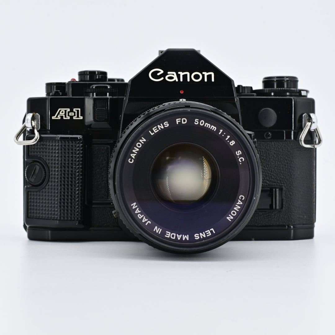 Canon A1 Black + FD 50mm F1.8 Lens