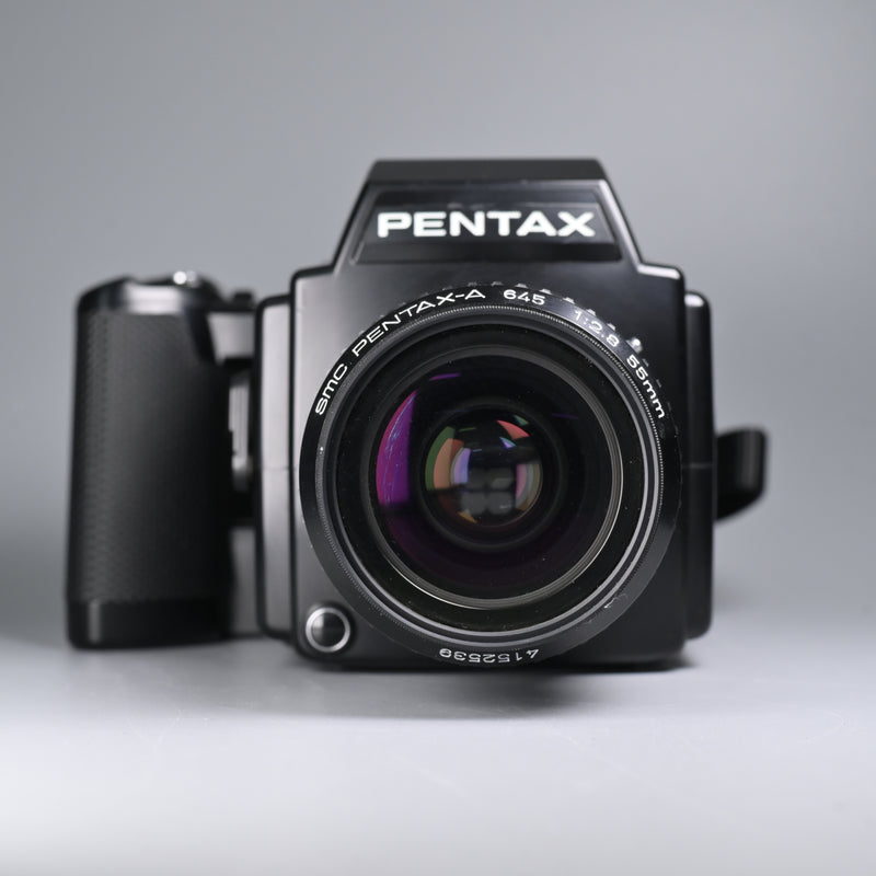 Pentax 645 + SMC Pentax-A 55mm F2.8 Lens.