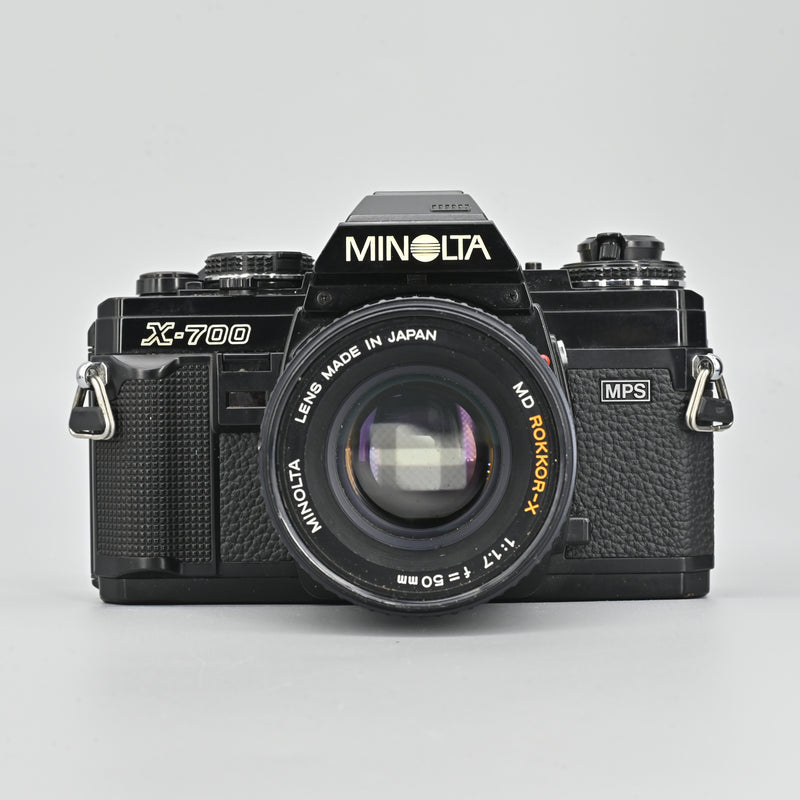 Minolta X700  + MD 50mm F1.7 Lens + Albinar 80-200 F3.9 Zoom Lens