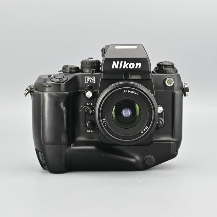 Nikon F4 Body Only + MB-21 Motor Drive + AFD 28mm F2.8 Lens.