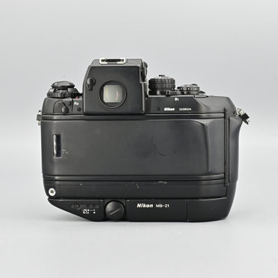 Nikon F4 Body Only + MB-21 Motor Drive + AFD 28mm F2.8 Lens.