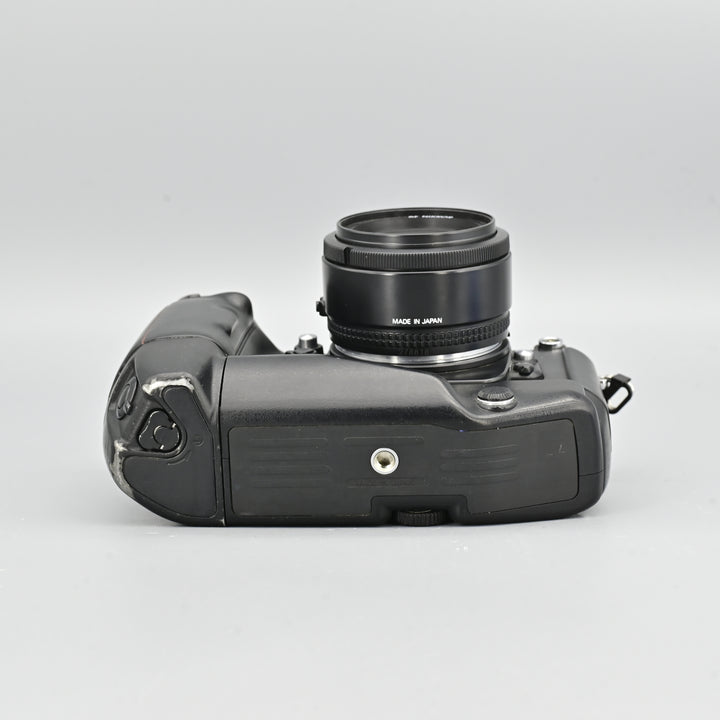 Nikon F4 Body Only + MB-21 Motor Drive + AFD 28mm F2.8 Lens.