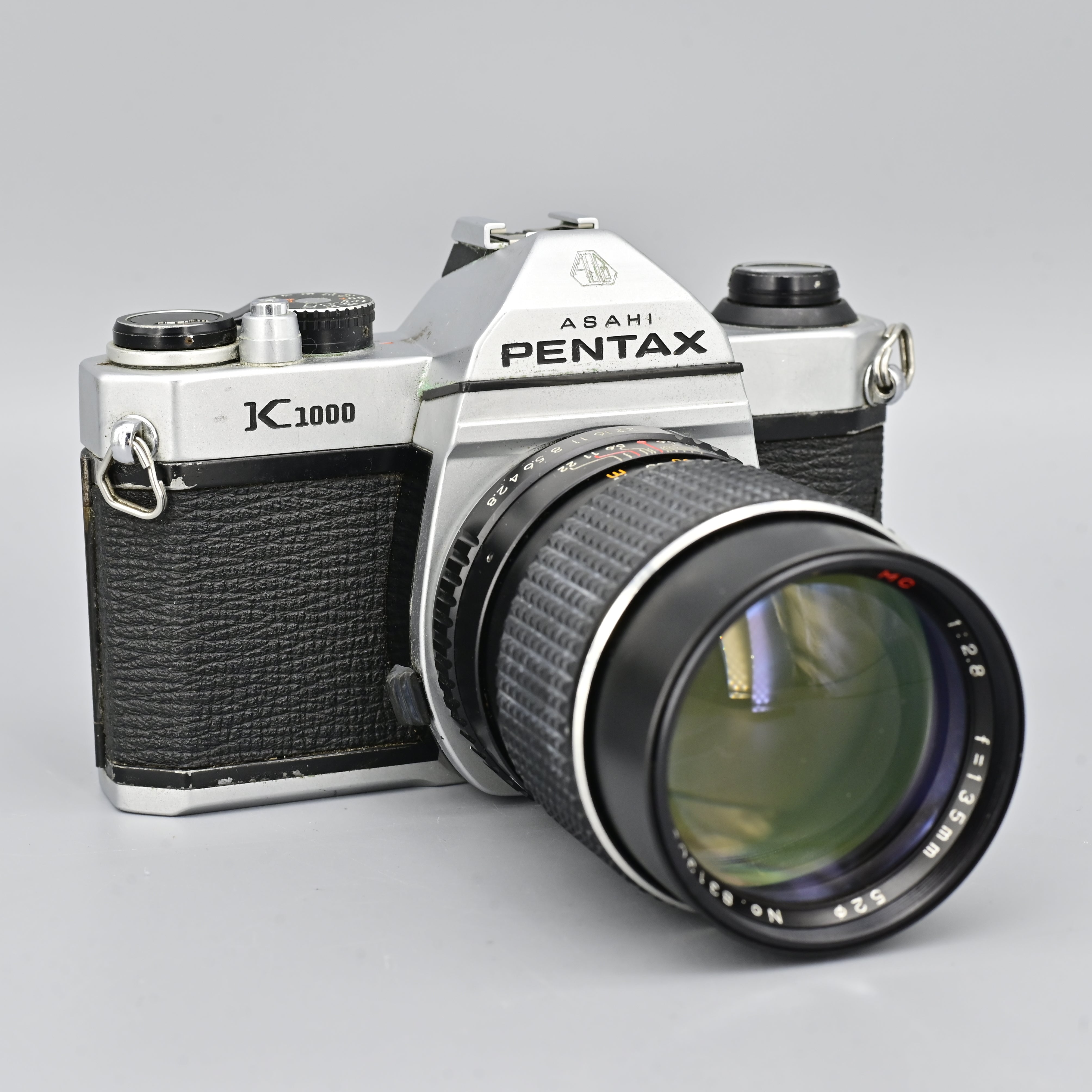 Asahi Pentax sold K1000 Film Camera with Suntar f2.8 135mm Lens