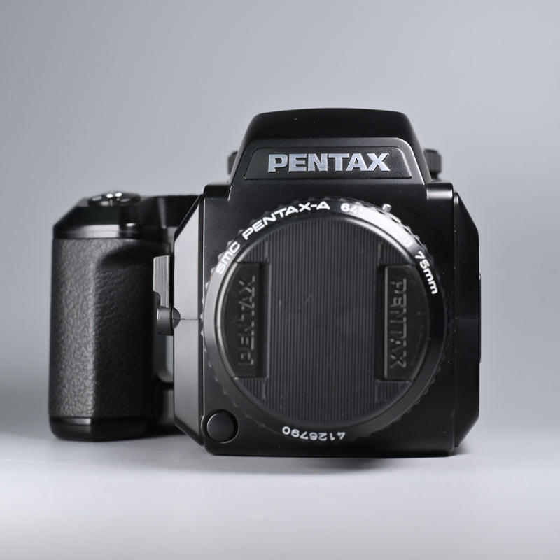 Pentax 645N + SMC Pentax-A 75mm F2.8 Lens.
