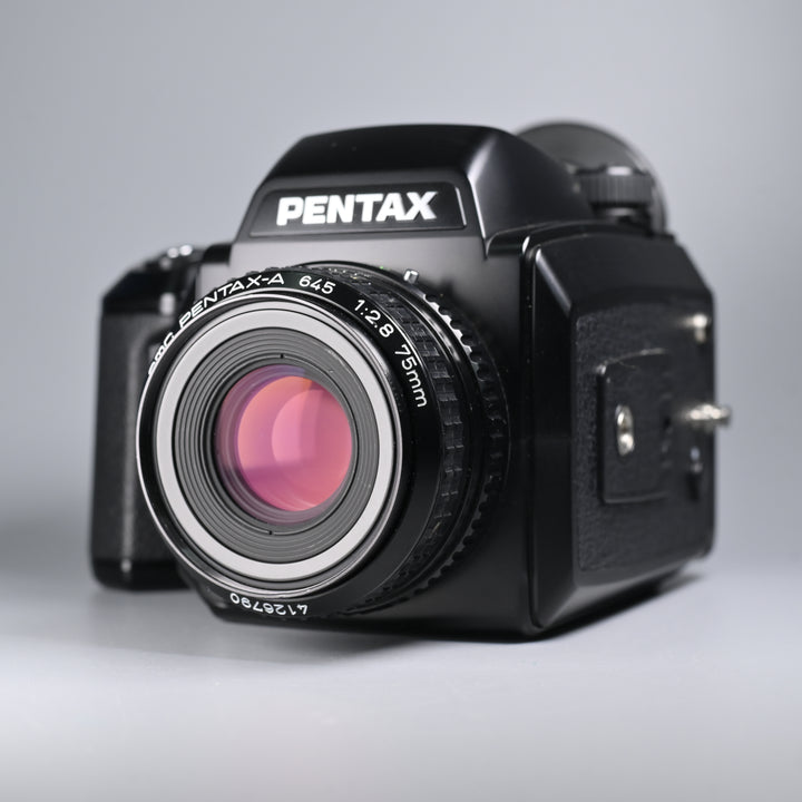 Pentax 645N + SMC Pentax-A 75mm F2.8 Lens.