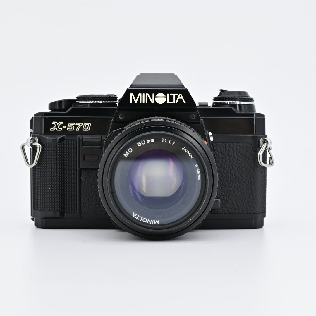 Minolta X570 Black + MD 50mm F1.7 Lens