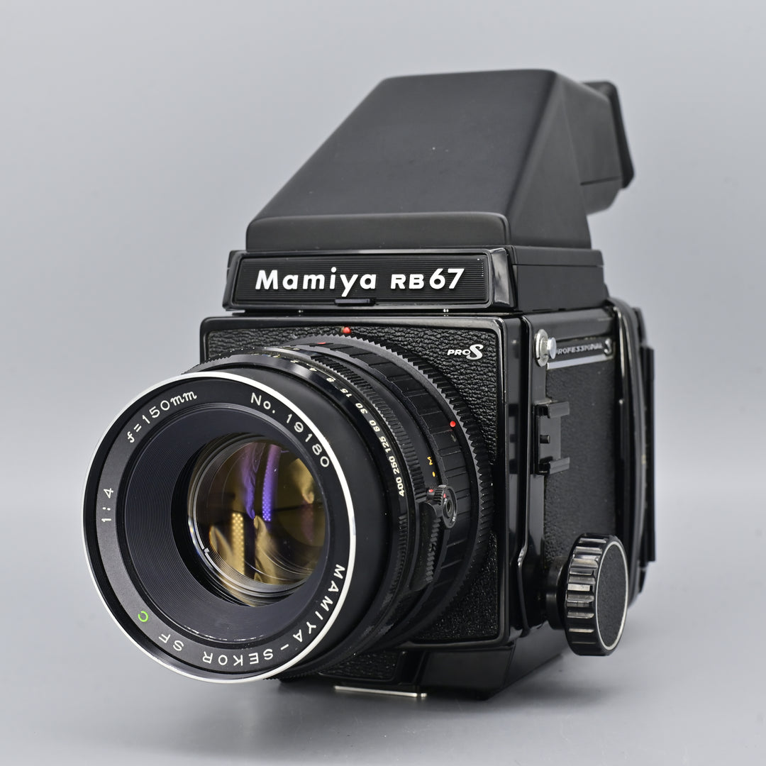 Mamiya RB67 Pro S + Prism Finder + Sekor C 150mm F4 Lens