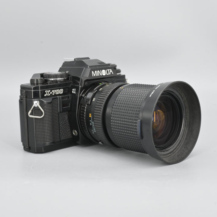 Minolta X700  + MD 28-85mm F3.5-4.5 Zoom Lens (With Hood)