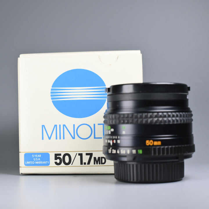 Minolta MD 50mm F1.7 Lens (with Box)