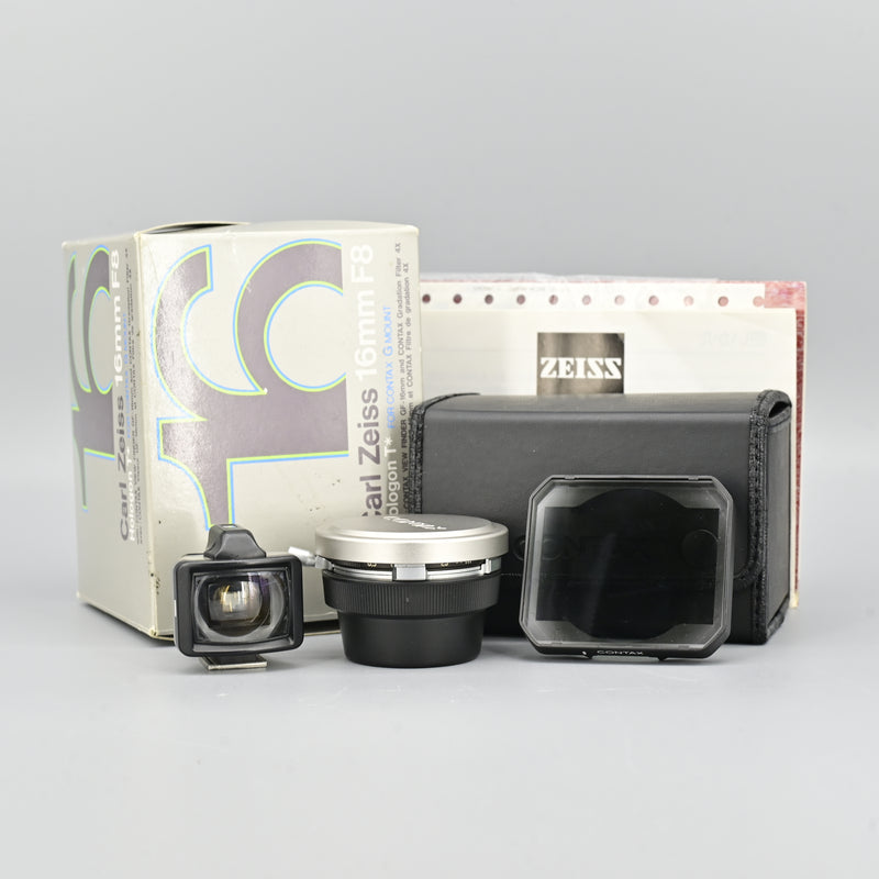 Contax G Carl Zeiss hologon 16mm F8 T* Lens (Box Set)